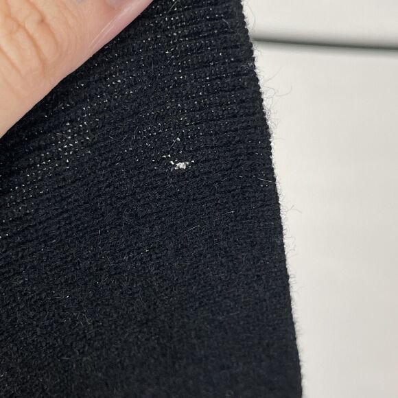 Vtg Nina Leonard Wool Angora Blend Sweater L Zebra Animal Print Cowl Neck Y2K - Picture 6 of 6